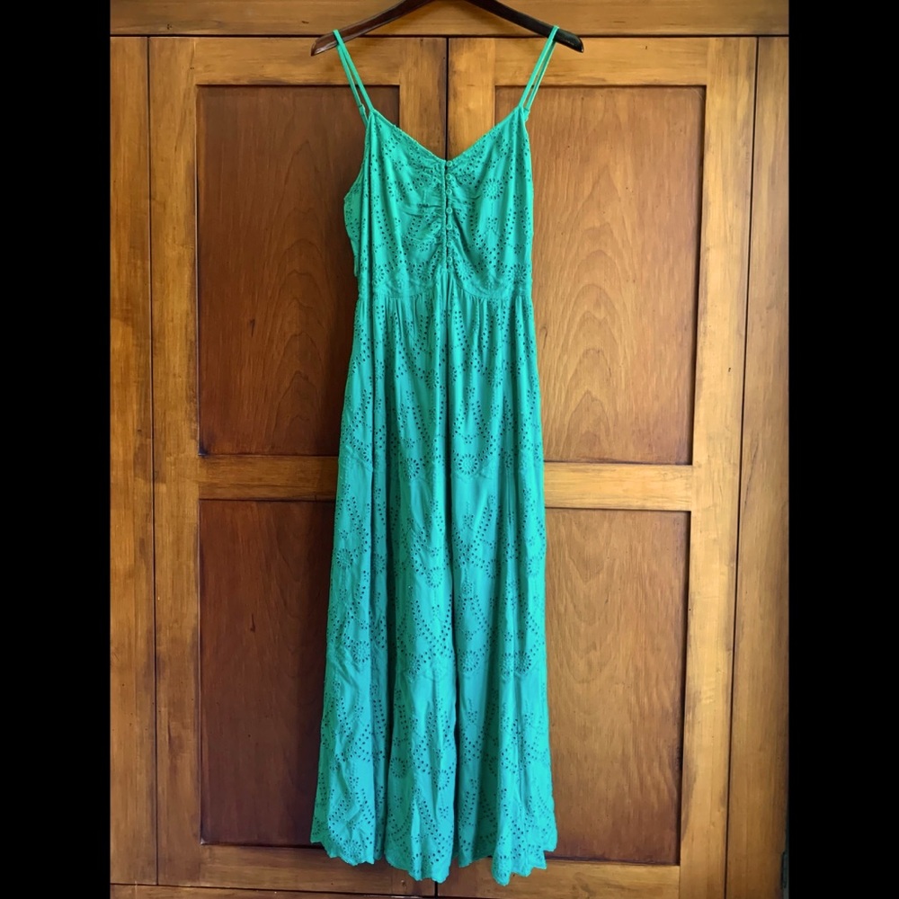 Beautiful Sundance Catalog green eyelet maxi dress.  Fantastic condition.
